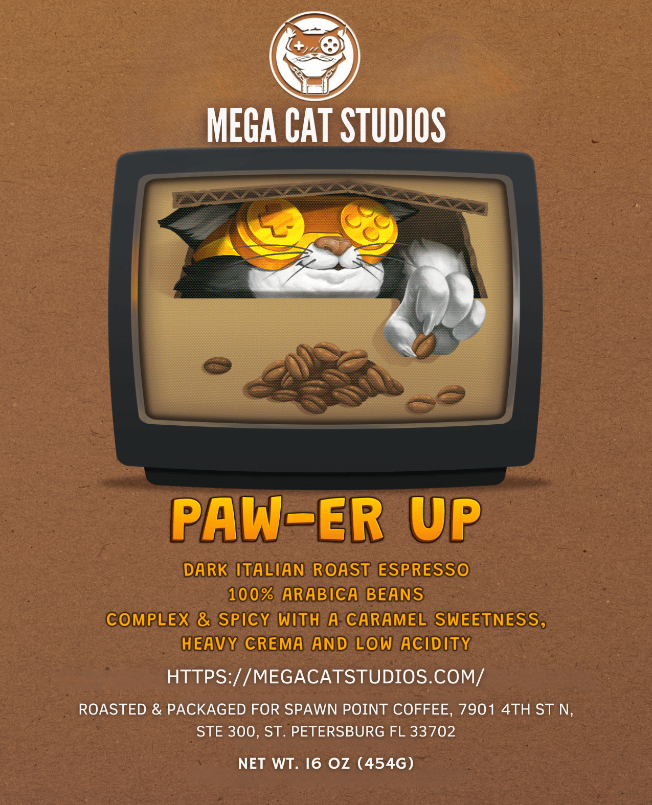 PAW - ER UP | Espresso Supremo Italian Roast - Mega Cat Studios, Inc.