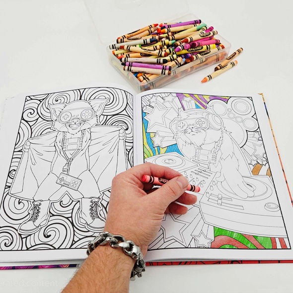 Show Me Your Cats & Carts Adult Coloring Book