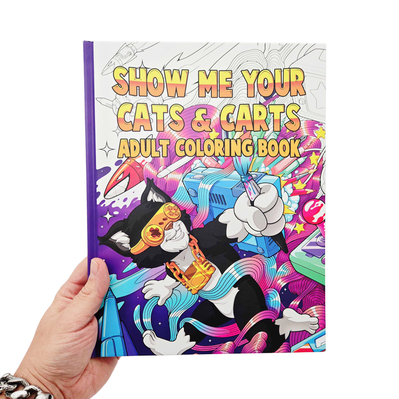 Show Me Your Cats & Carts Adult Coloring Book