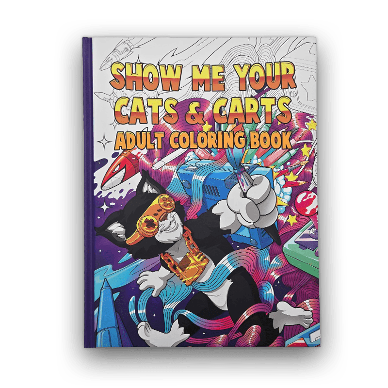 Show Me Your Cats & Carts Adult Coloring Book - Mega Cat Studios, Inc.
