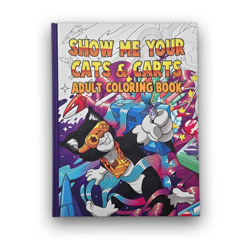 Show Me Your Cats & Carts Adult Coloring Book