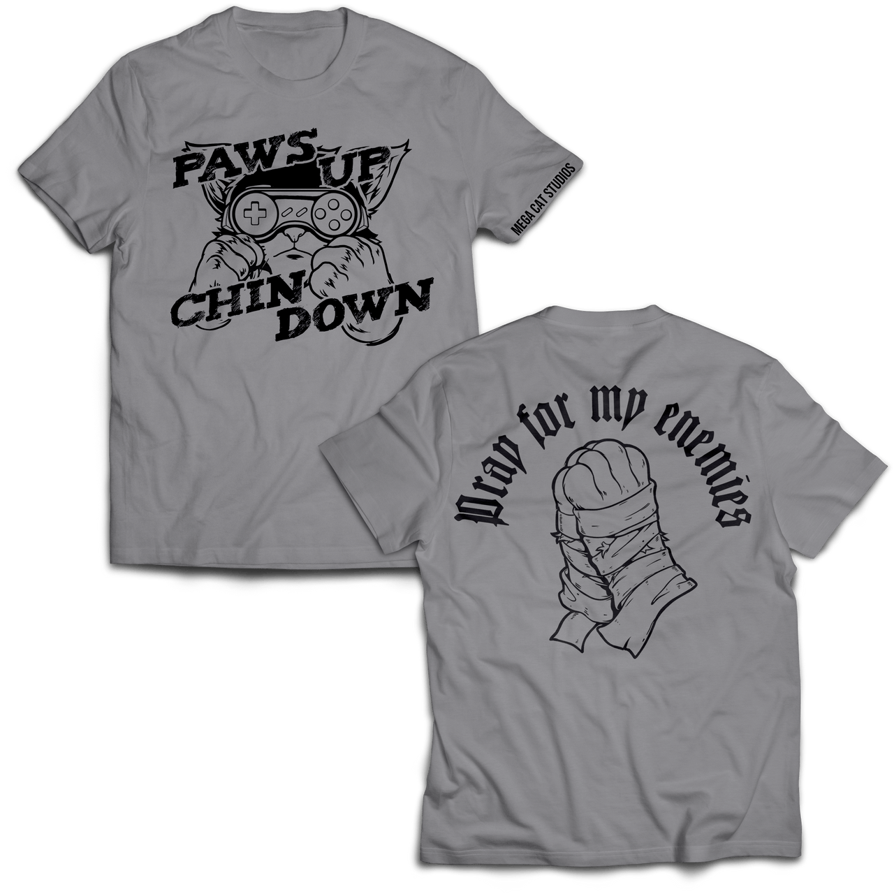 Paws Up, Chin Down Soft - Fit Tee - Mega Cat Studios, Inc.